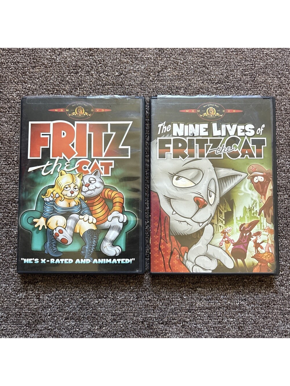 THE NINE LIVES OF FRITZ THE CAT & Fritz The Cat Lot of 2 ROBERT TAYLOR 2002 DVD